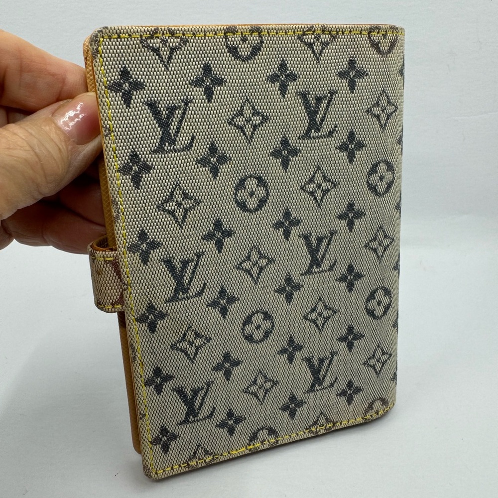 Designer Monogram Canvas Organizer in Beige and Black - Picture 2 of 5